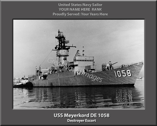 USS Meyerkord DE 1058 Personalized Navy Ship Photo