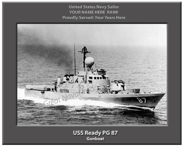 USS Ready PG 87 Personalized Navy Ship Photo