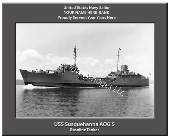 USS Susquehanna AOG 5 Personalized Navy Ship Photo