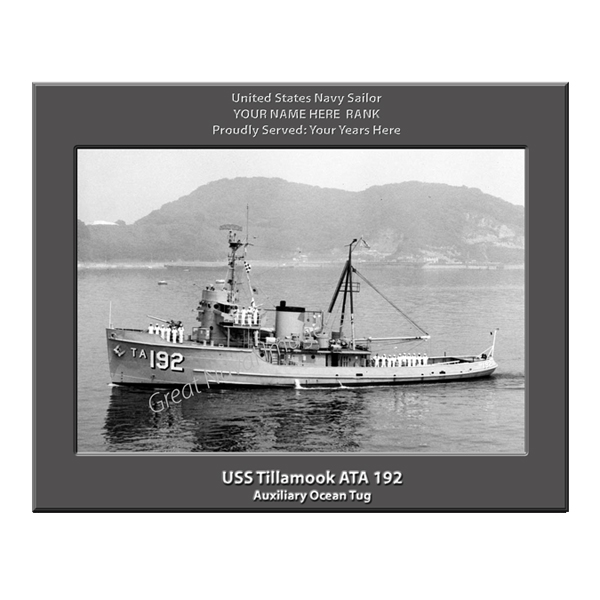 USS Tillamook ATA 192 Personalized Navy Ship Photo
