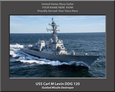 USS Carl M Levin DDG 120 Personalized Navy Ship Photo