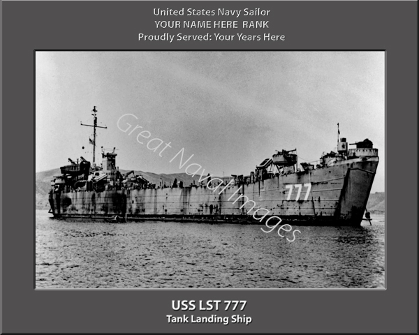 USs LST 777 Personalized Navy Ship Photo