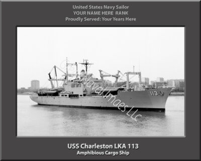 USS Charleston LKA 113 Personalized Navy Ship Photo