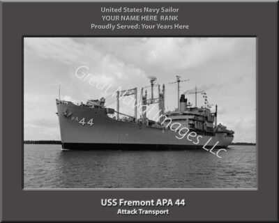 USS Fremont APA 44 Personalized Navy Ship Photo