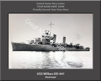 USS Wilkes DD 441 Personalized Navy Ship Photo