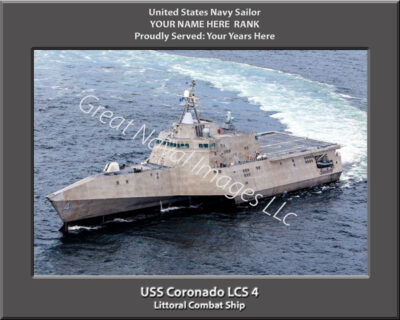 USS Coronado LCS 4 Personalized Navy Ship Photo