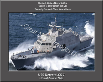 USS Detroit LCS 7 Personalized Navy Ship Photo