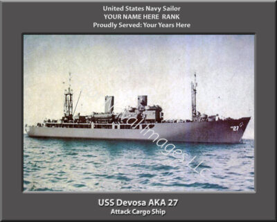 USS Devosa AKA 27 Personalized Navy Ship Photo