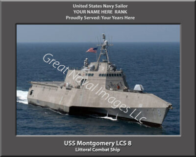 USS Montgomery LCS 8 Personalized Navy Ship Photo