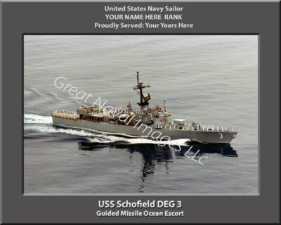 USS Schofield DEG 3 Personalized Navy Ship Photo