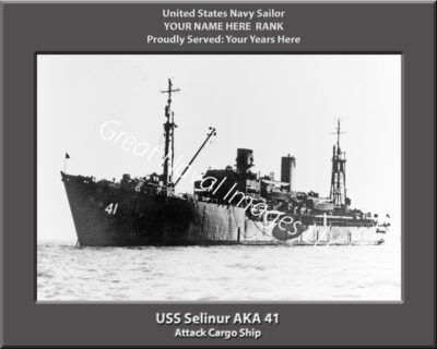 USS Selinur AKA 41 Personalized Navy Ship Photo