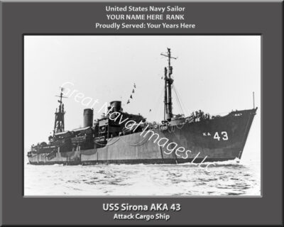 USS Sirona AKA 43 Personalized Navy Ship Photo