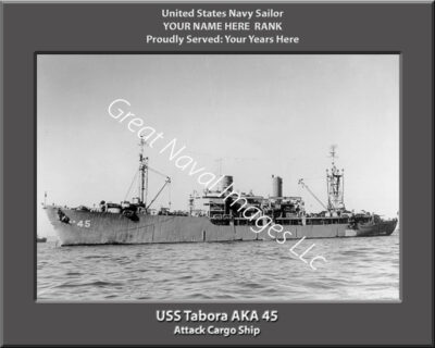 USS Tabora AKA 45 Personalized Navy Ship Photo