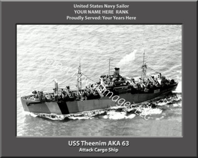 USS Theenim AKA 63 Personalized Navy Ship Photo