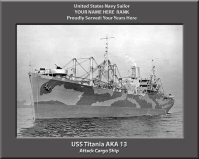 USS Titania AKA 13 Personalized Navy Ship Photo