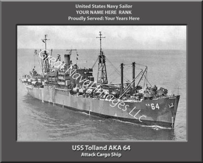 USS Tolland AKA 64 Personalized Navy Ship Photo