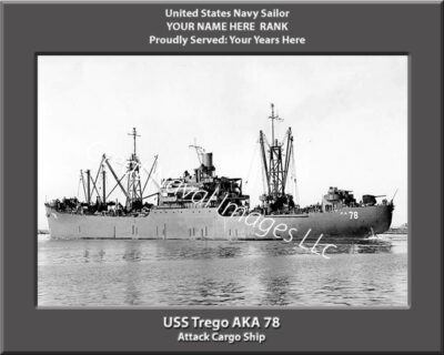 USS Trego AKA 78 Personalized Navy Ship Photo