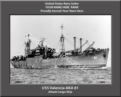USS Valencia AKA 81 Personalized Navy Ship PHoto