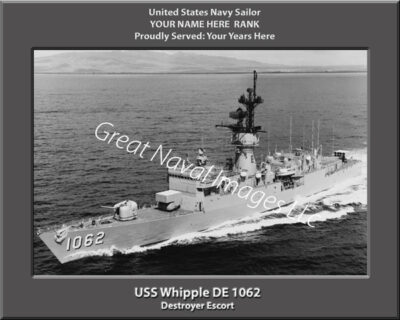USS Whipple DE 1062 Personalized Navy Ship Photo