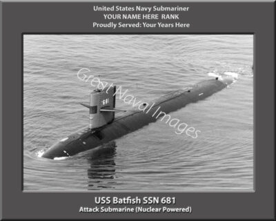 USS Batfish SSN 681 Personalized Navy Submarine Photo