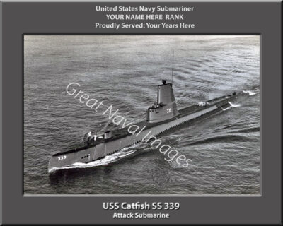 USS Catfish SS 339 Personalized Navy Submarine Photo