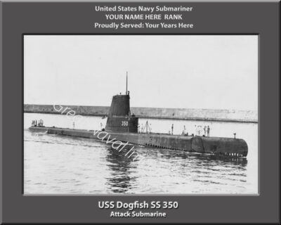 USS Dogfish SS 350 Personalized Navy Submarine Photo