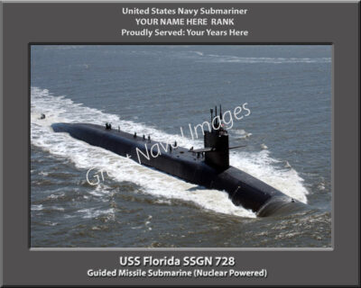 USS Florida SSGN 728 Personalized Navy Submarine Photo