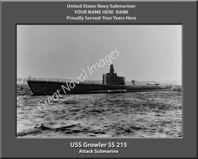 USS Growler SS 215 Personalized Navy Submarine Photo