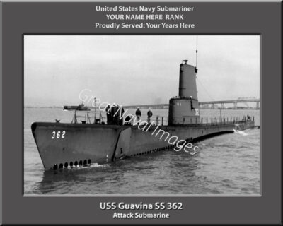 USS Guavina SS 362 Personalized Navy Submarine Photo
