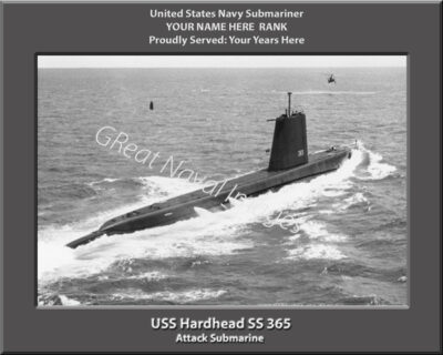 USS Hardhead SS 365 Personalized Navy Ship Photo