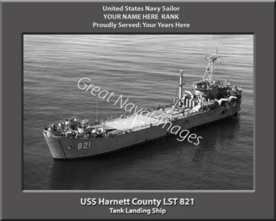 USS Harnett County LST 821 Personalized Navy Ship Photo