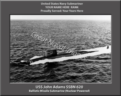 USS John Adams SSBN 620 Personalized Navy Submarine Photo