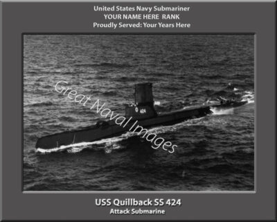 USS Quillback SS 424 Personalized Navy Submarine Photo