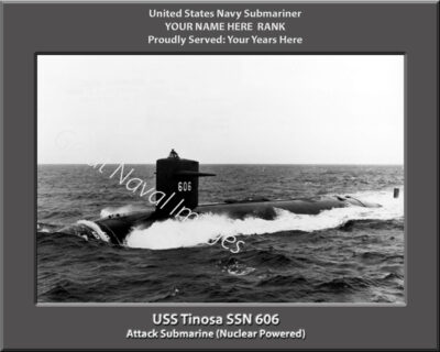 USS Tinosa SSN 606 Personalized Navy Submarine Photo