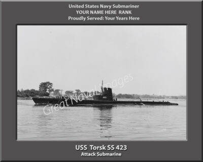USS Torsk SS 423 Personalized Navy Submarine Photo