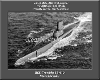 USS Treadfin SS 410 Personalized Navy Submarine Photo