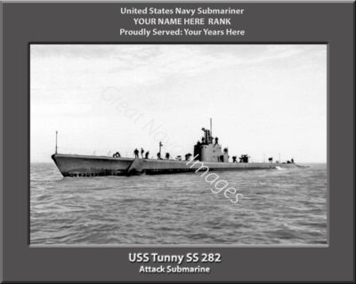 USS Tunny SS 282 Personalized Navy Submarine Photo