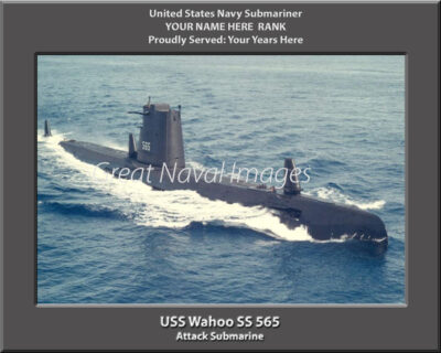 USS Wahoo SS 565 Personalized Navy Submarine Photo
