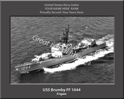USS Brumby FF 1044 Personalized Navy Ship Photo