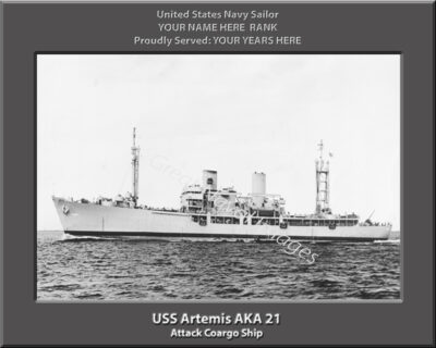 USS Artemis AKA-21 Personalized Navy Ship Photo