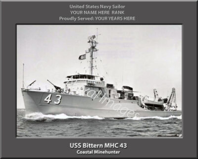 USS Bittern MHC 43 Personalized Navy Ship Photo