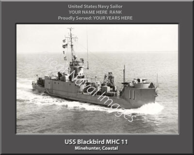 USS Blackbird MHC 11 Personalized Navy Ship[ Photo