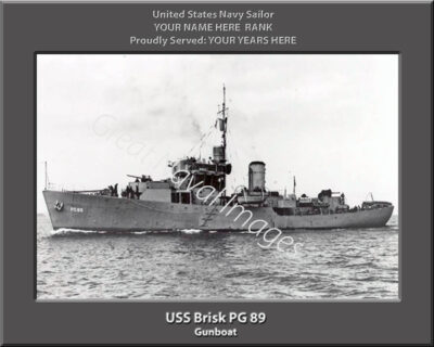 USS Brisk PG 89 Personalized Navy Ship Photo