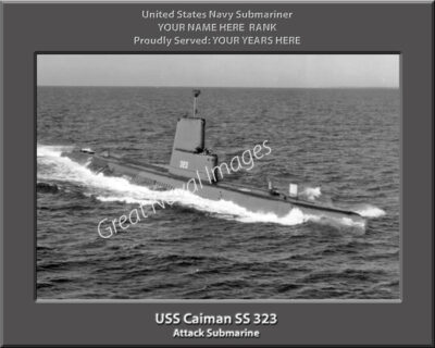 USS Caiman SS 323 Personalized Navy Submarine Photo