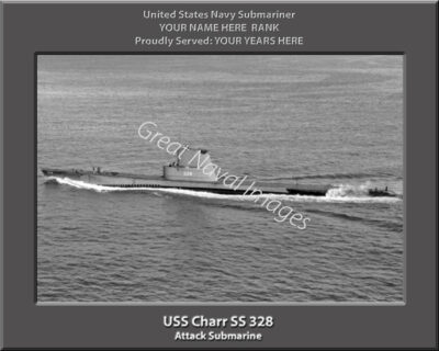USS Charr SS 328 Personalized Navy Submarine Photo