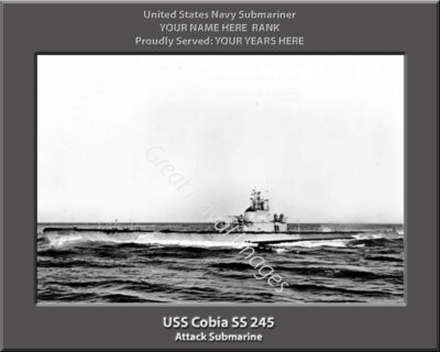 USS Cobia SS 245 Personalized Navy Submarine Photo