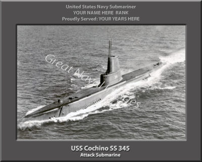 USS Cochino SS 345 Personalized Navy Submarine Photo