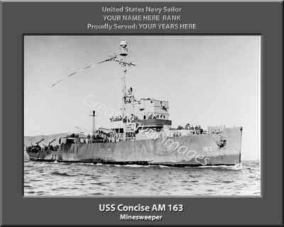 USS Concise AM 163 Personalized Navy Ship Photo