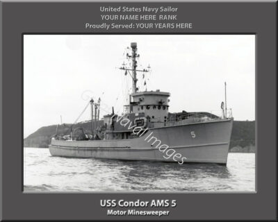 USS Condor AMS 5 Personalized Navy Ship Photo