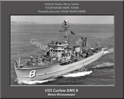 USS Curlew AMS 8 Personalized Navy Ship Photo